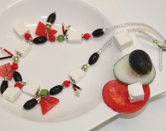 Necklace "Greek farmer's Salad" candy-to-go