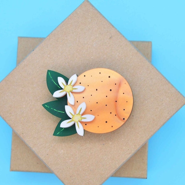 Sample - Orange Brooch - Summer Fruits Collection