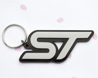 Ford Focus Fiesta ST Badge Keyring Handmade Laser Cut Gift 