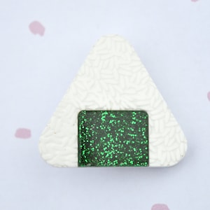 Onigiri Brooch – Japanese food pin – Kawaii Acrylic brooch