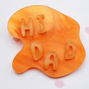 Hi Dad Soup Brooch - A Goofy Movie Inspired - Goofy Max inspired Badge - Pin - Alphabet Spaghetti