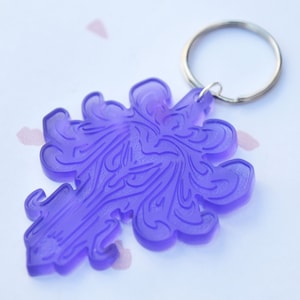 Purple Spooky Wallpaper Keyring / Bag Charm - Haunted Mansion inspired Keyring / Bagcharm