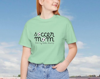 Soccer Mom Tee, Soccer Love Gift, Unisex T-shirt for Mum, Gift for Sports Mom, Short Sleeve Soccer Fan Shirt, Soccer Mom Tee Gift for Women