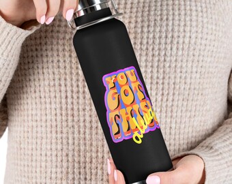 Water Bottle, Motivational Gym Bottle - Back to School Birthday Gift, Copper Vacuum Bottle, Sport Bottle, Gym Hydration, Fitness Gift
