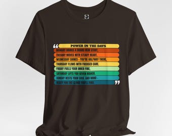 Uplifting The Week Inspiration Poem T-shirt - Motivational Unisex Tee, Wellbeing Promoting Gift, Birthday Shirt, Supportive Top