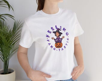 Halloween T-Shirt, Shirt for Youth, Teens, Unisex Spooky Season Outfit, Group Costume Idea,  Halloween Yoga T-shirt, Minimalistic T-shirt