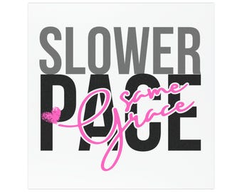 Funny Car Magnets, Slower Pace Same Grace Driver Gift, Car Accessories, Motivational Car Magnet, Gift for Nana, Grandma Gift, Over 50th
