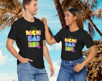 Positive Retro Style Family Fun T-shirt, Mom Dad Kids Birthday Gift, Personalized Tee, Funny Vacation Top, Holiday Season Gift, Group Tee,