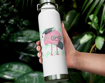Water Bottle - Lean In Progress, Back to School, Birthday, Funny Gift, Copper Insulated, Insulated Sport Bottle, Gym Hydration, Fitness Gift