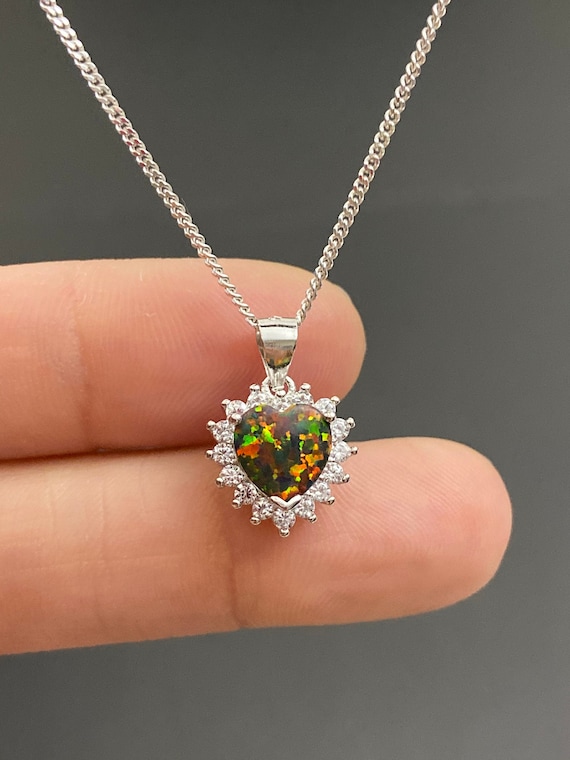 Black cheap opal charm
