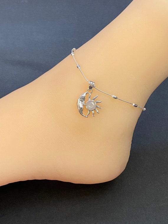 アクセサリー 18K Gold Stars and Moon Anklet Star and Moon Anklet Waterproof – Hey Happiness
