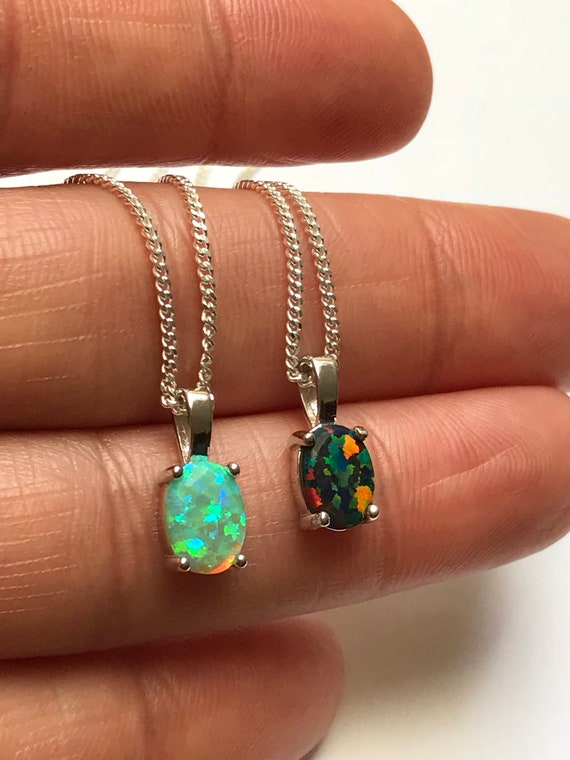 Blue fire opal pendant deals