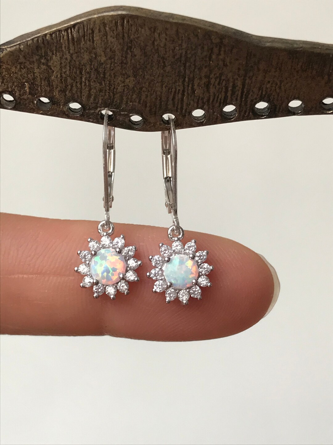Opal starburst earrings Clearance