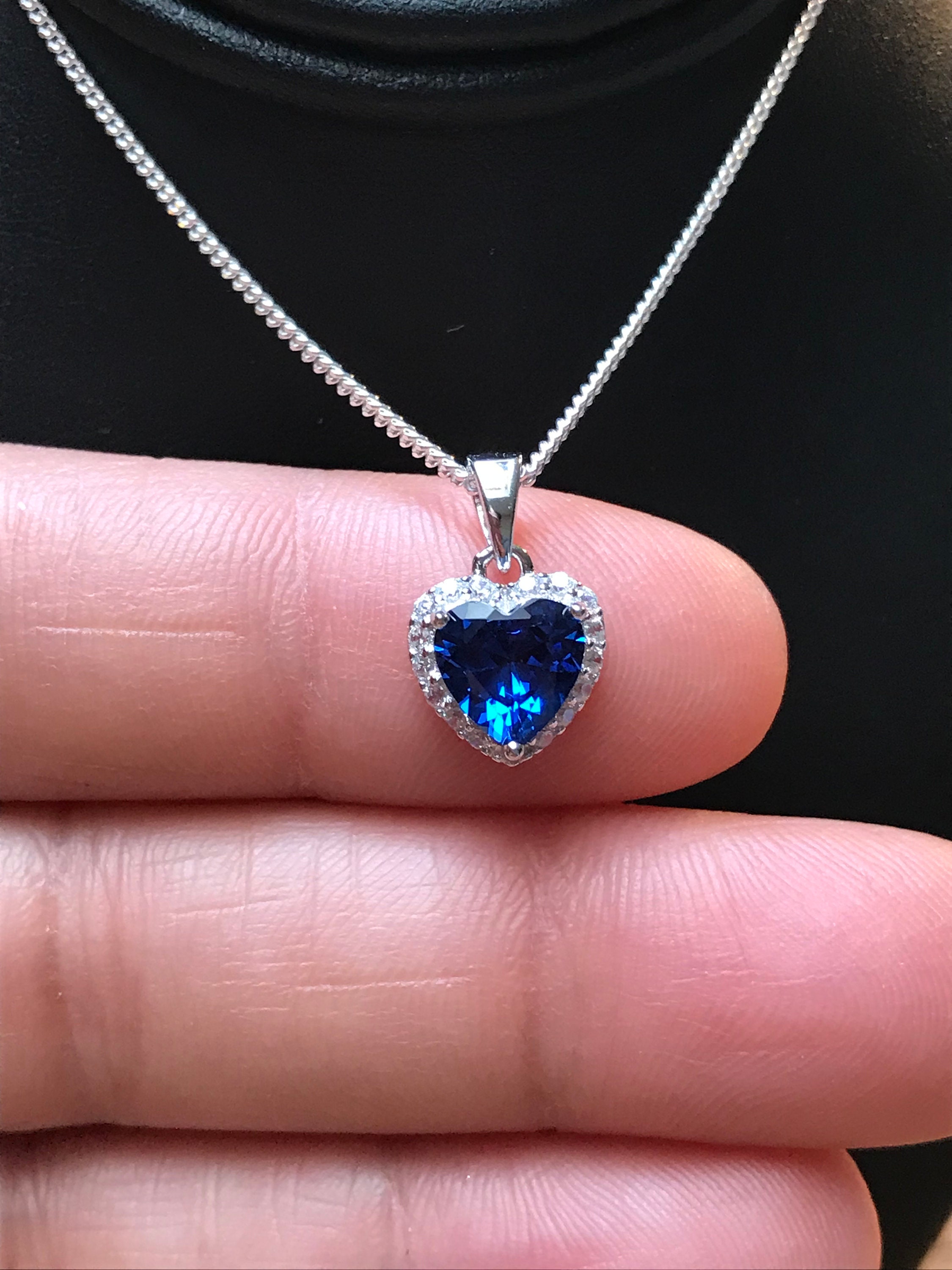 【STONEHENgE】Silver Material Heart Necklace SC1772/SC1773 Sterling Silver Pave Heart, Pendant Necklace, Elongated