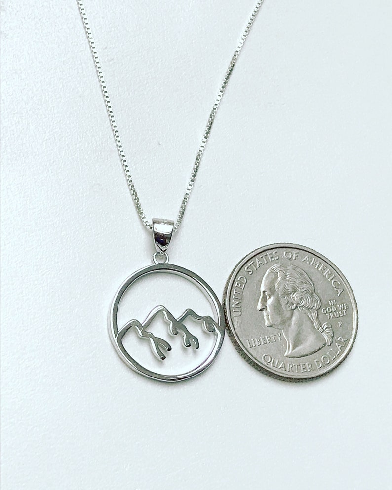 Mountain Necklace Sterling Silver Mountain Pendant Gift For Etsy