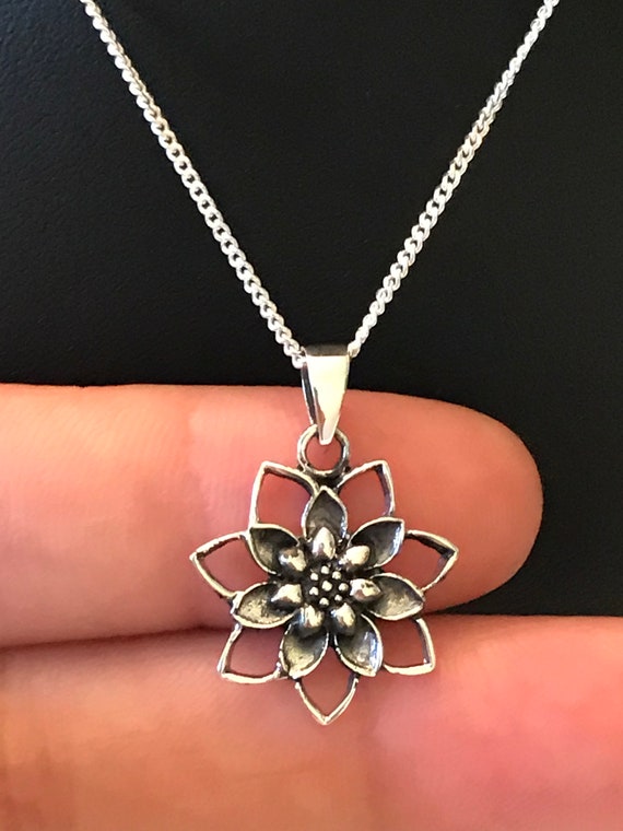 20pcs 13x18mm Zinc Alloy Lotus Charm Flower Charm,yoga necklace,Lotus Blossom,Antique Silver