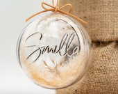 Name ball personalized with name and pampas grass Tree ball Boho Weihnachtskugel