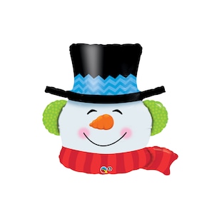 Snowman Balloon | GIANT | Smiling Snowman Balloon | Snowman Decorations | Kid Christmas Balloon | Holiday Party | Christmas Party Decor