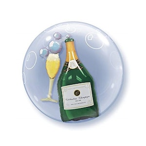 Double Bubble Champagne Balloon | Champagne Balloon | Bubbly Balloon | Champagne Bar Decorations | Champagne Decorations | Decorations