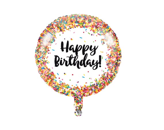 rainbow sprinkles party happy birthday balloon sprinkles etsy happy birthday ballons