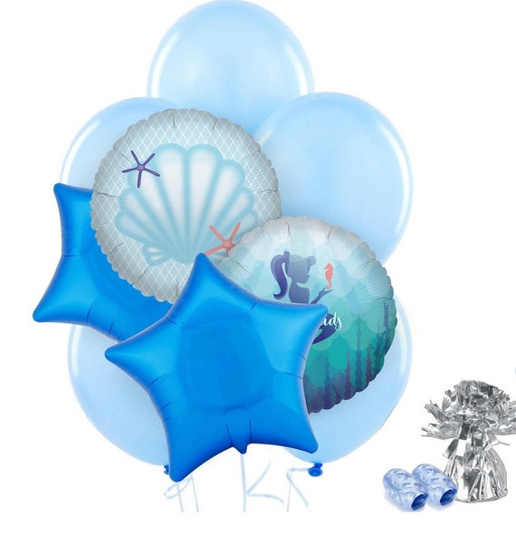 Little Mermaid Balloons Mermaid Party Decorations Little Etsy