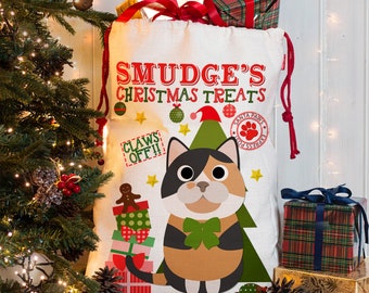 Personalised Dog Santa Sack BASSET HOUND Christmas Bag Xmas Treat Gift CDS05
