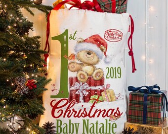 Personalised Harry Santa Sack Wizard Christmas Gift Bag Xmas Eve Girls Present NS017