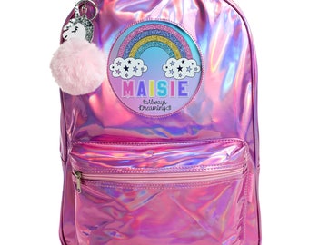 holographic school backpack