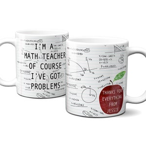 Personalised Maths Teacher Mug Funny TA School Thank You Leaving Goodbye Gift KTM04