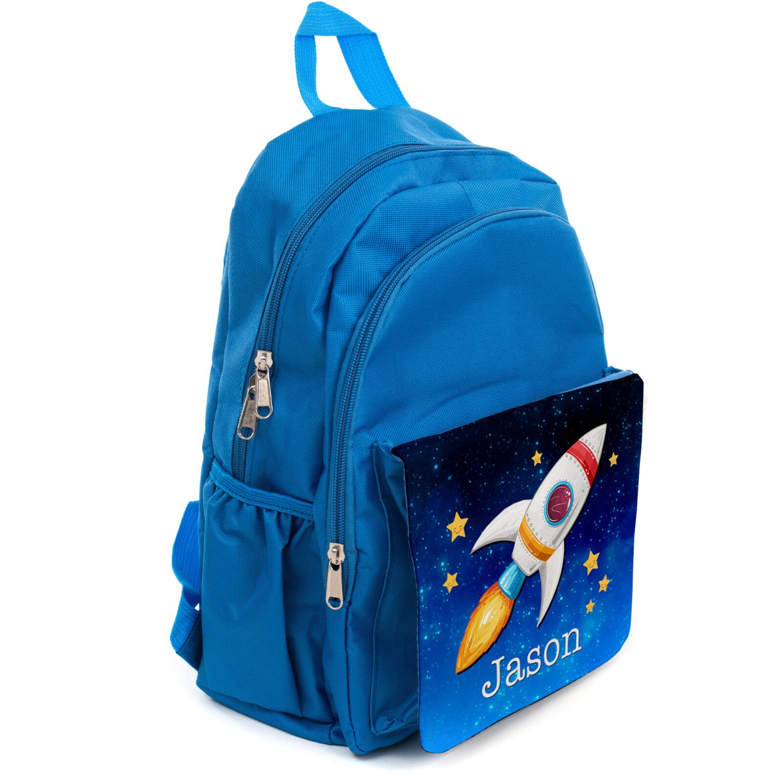 Personalised Rocket Ship Backpack Boys School Bag Childrens Etsy