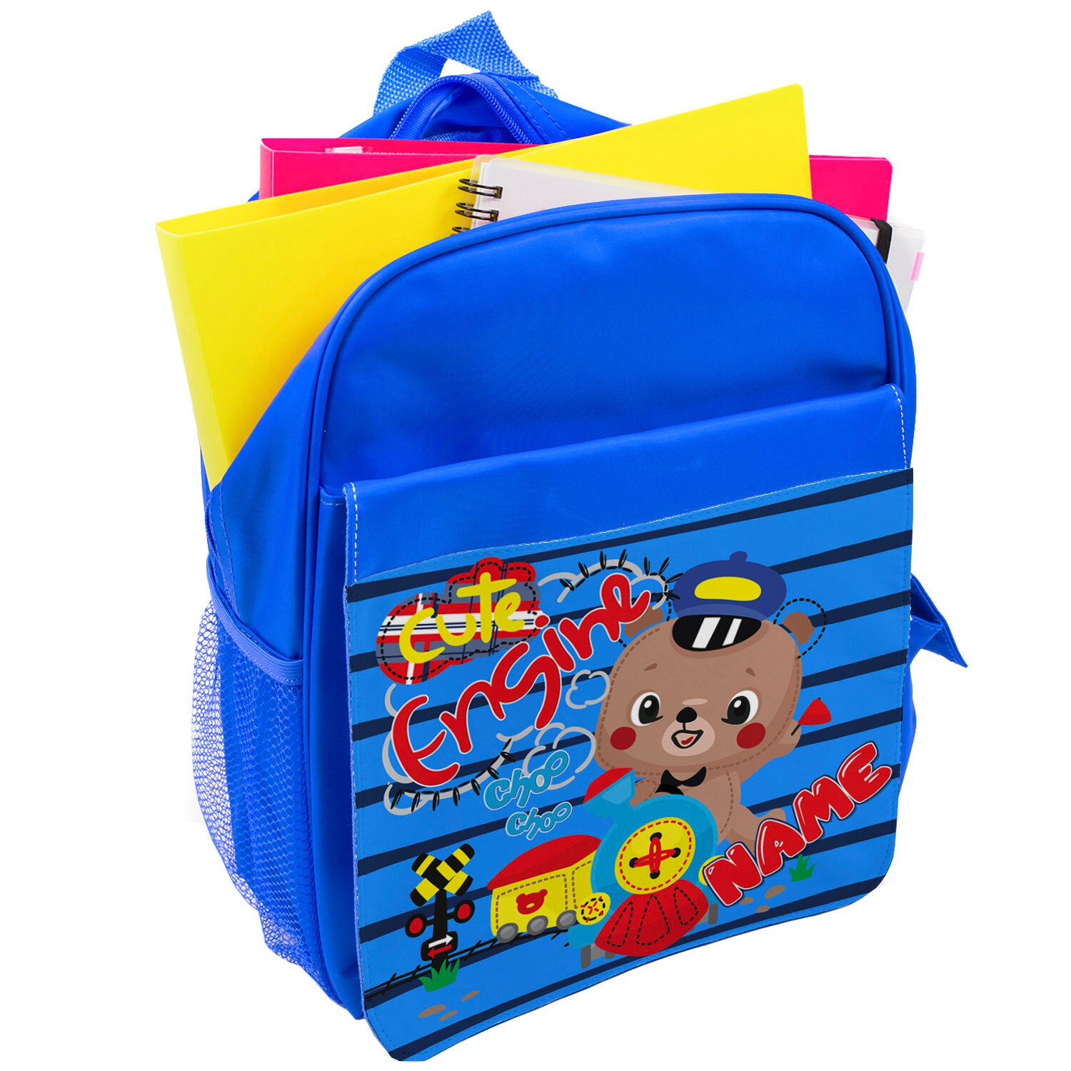 Personalised Train Boys School Bag Backpack Kids Childrens Etsy