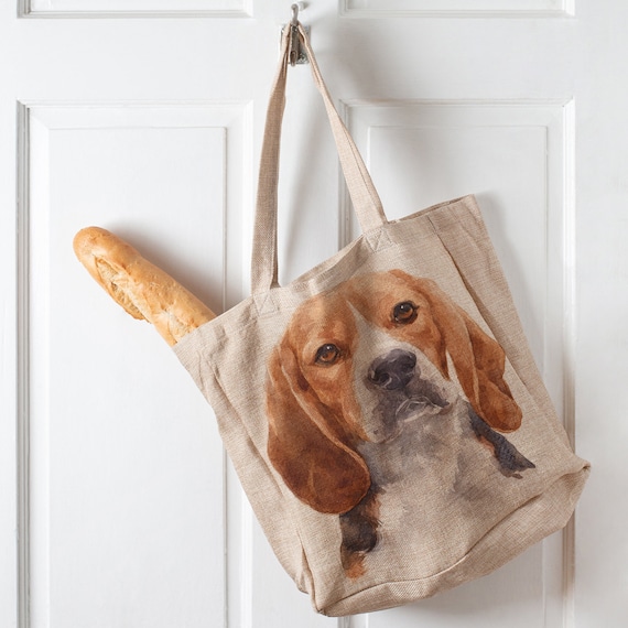Rocky ... Abstract pet dog portrait art, Beagle Tote Bag by Amy Giacomelli  | Society6