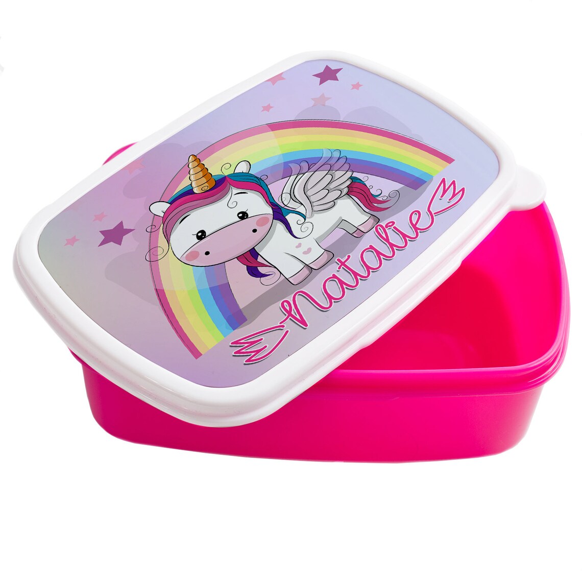 Personalised Girls UNICORN Lunch Box School Snack Sandwich Etsy UK
