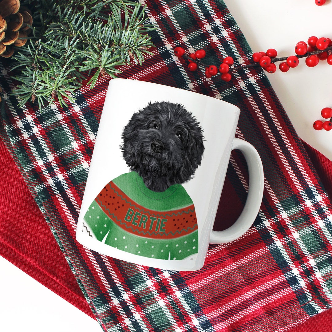 Personalised Black Cockapoo Mug Christmas Dog Jumper Xmas Cup Etsy UK