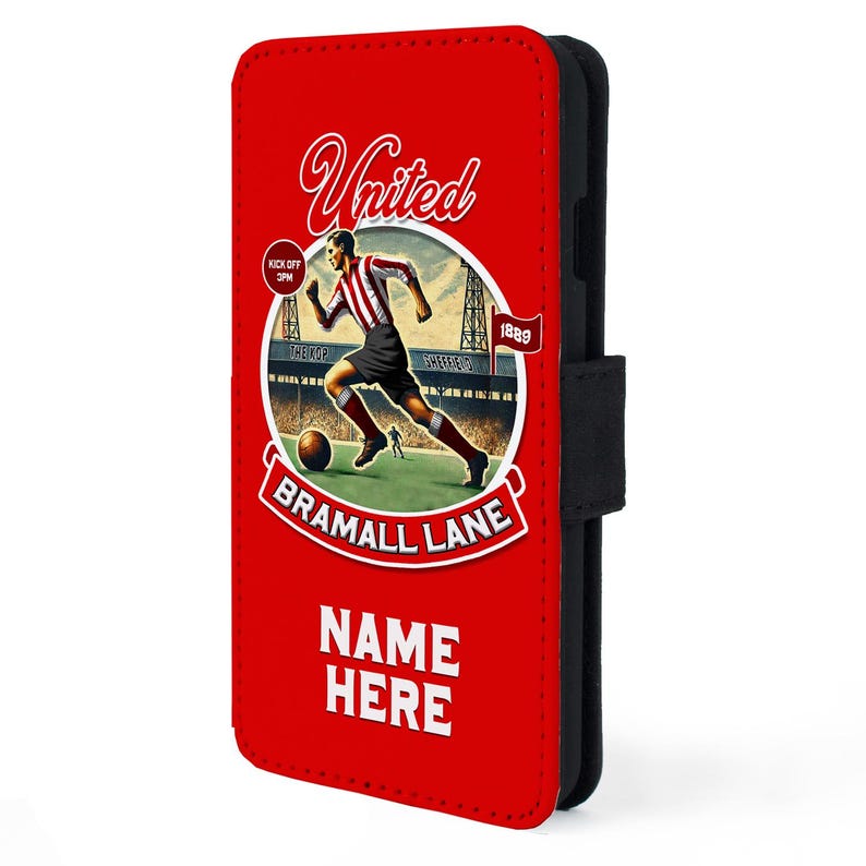 Personalised Sheffield iPhone Case Football Nostalgia Flip Phone Cover