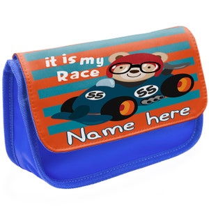 Personalised Pencil Case.. Boys Fast Racing Car..boy Racer back to  School.. Christmas Bag Gift Birthday Stocking Filler 