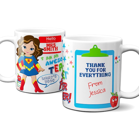 Personalised Best Teacher Mug Cup Thank You Teachers Leaving Gift Present MAGIC 