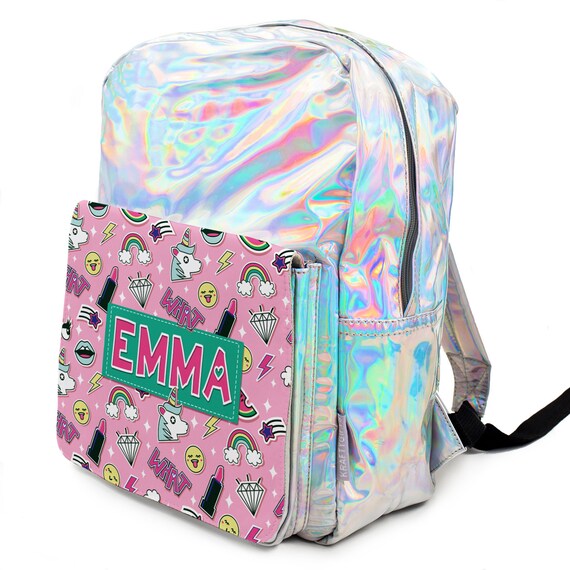 shiny unicorn backpack