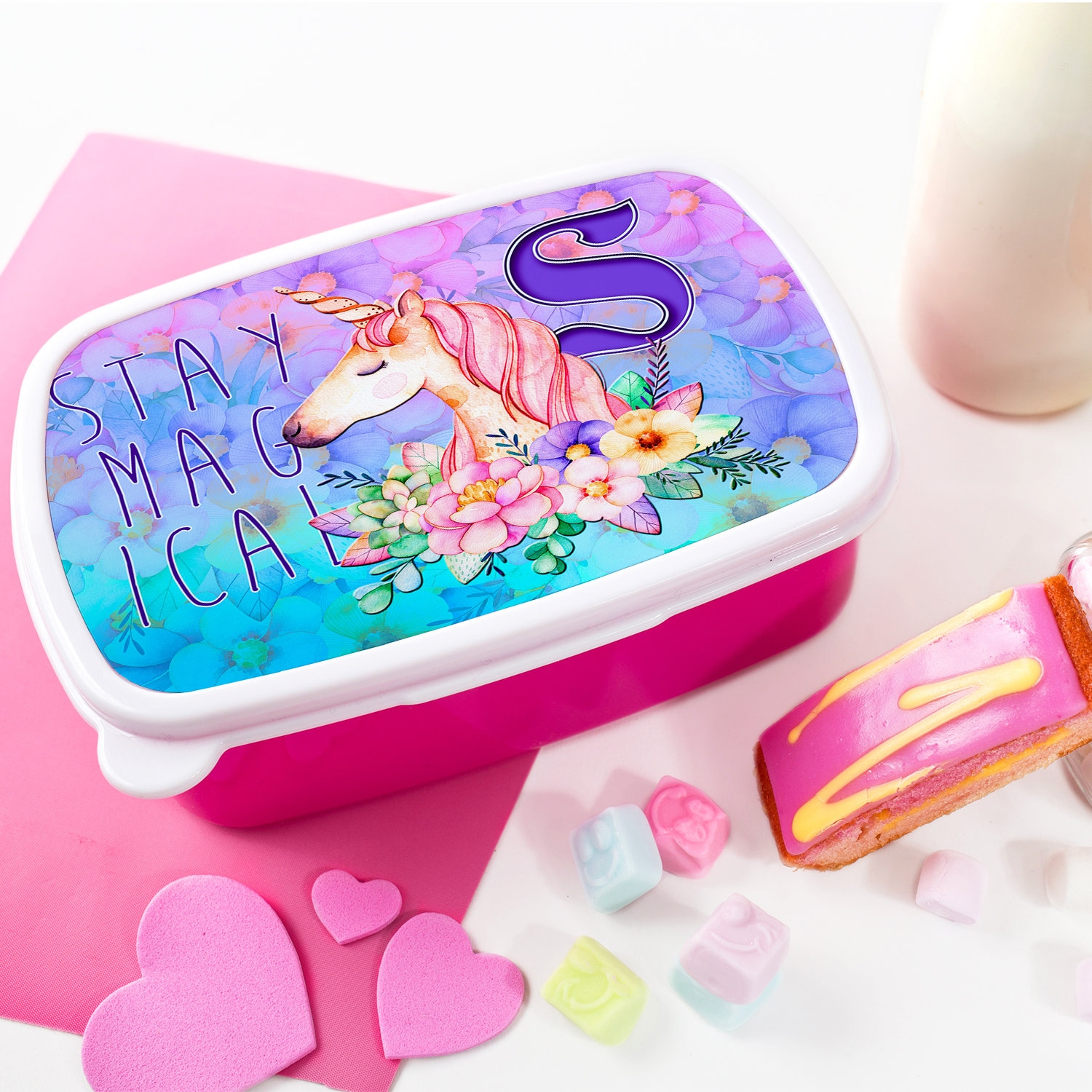 Personalised MAGICAL UNICORN Lunch Box Funny School Snack Etsy