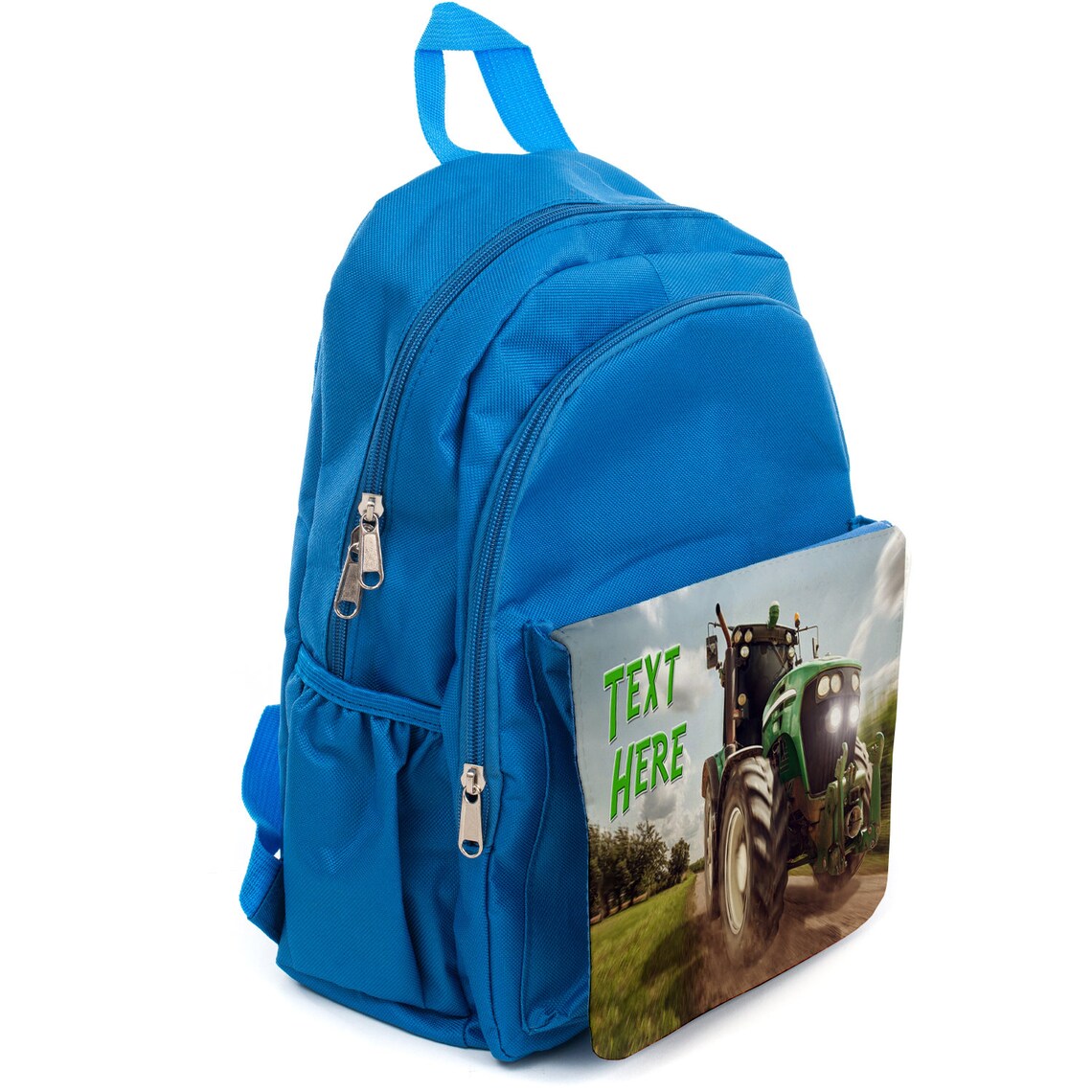 Personalised Tractor Backpack Boys School Bag Childrens Blue Etsy UK