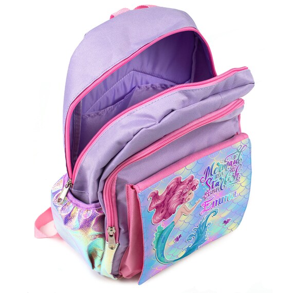 Personalised Girls Mermaid School Bag Cute Purple Mermaids Backpack Childrens Birthday Gift KS201 Etsy Canada
