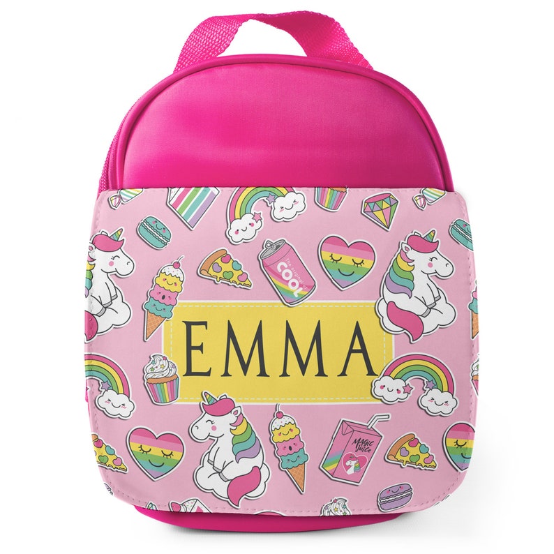 Personalised Lunch Bag UNICORN Lunch Time Childrens School Etsy Ireland