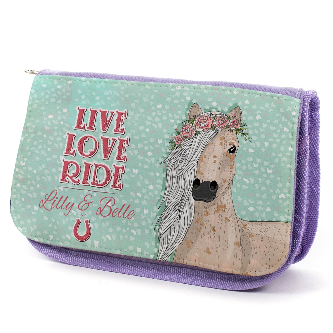 Personalised Horse Girls Pencil Case School Stationary Bag Etsy UK