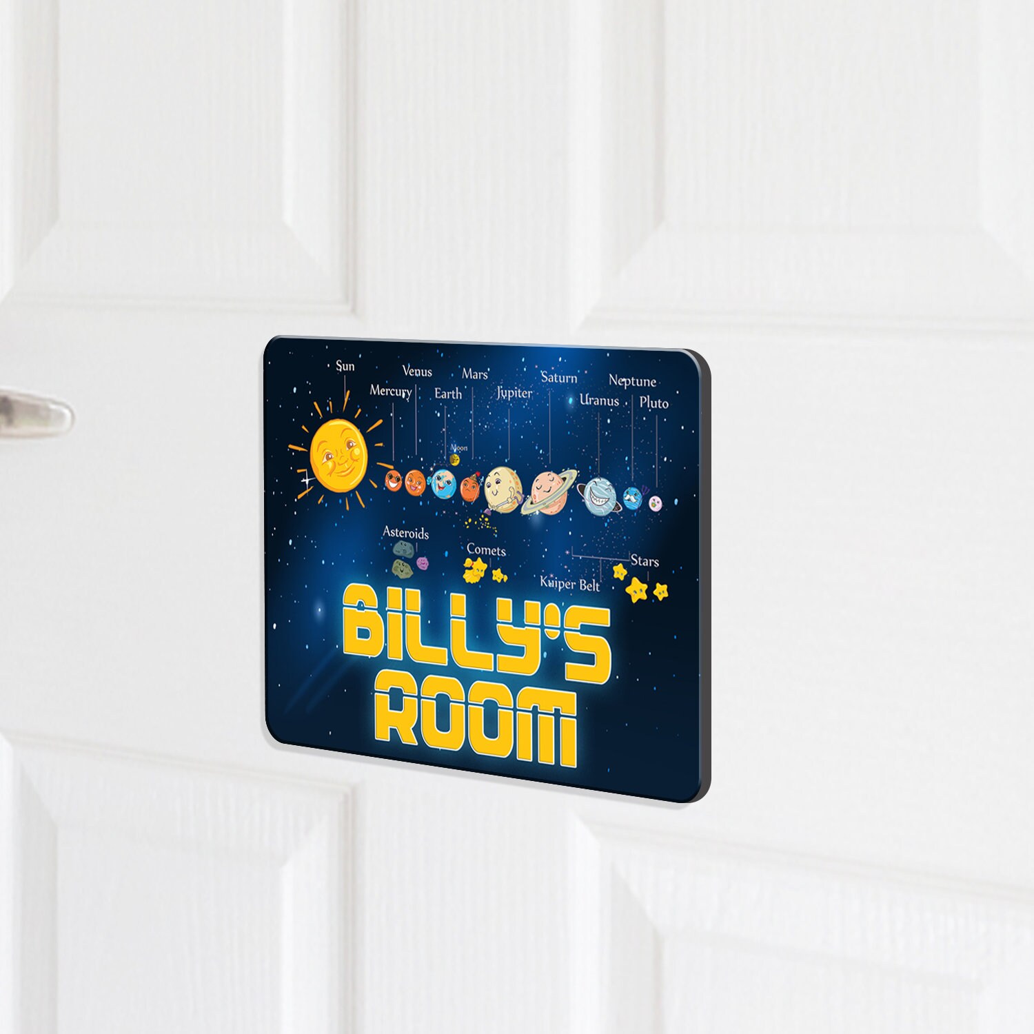 Solar System Door Sign Bedroom Name Plaque Personalised Boys Etsy UK
