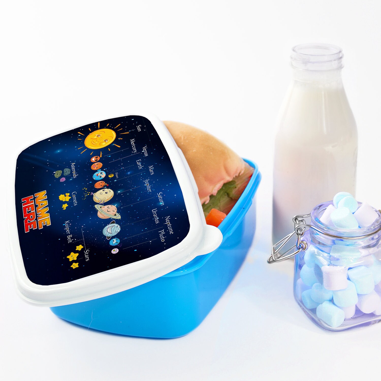Personalised Boys Lunch box SOLAR SYSTEM School Snack Etsy