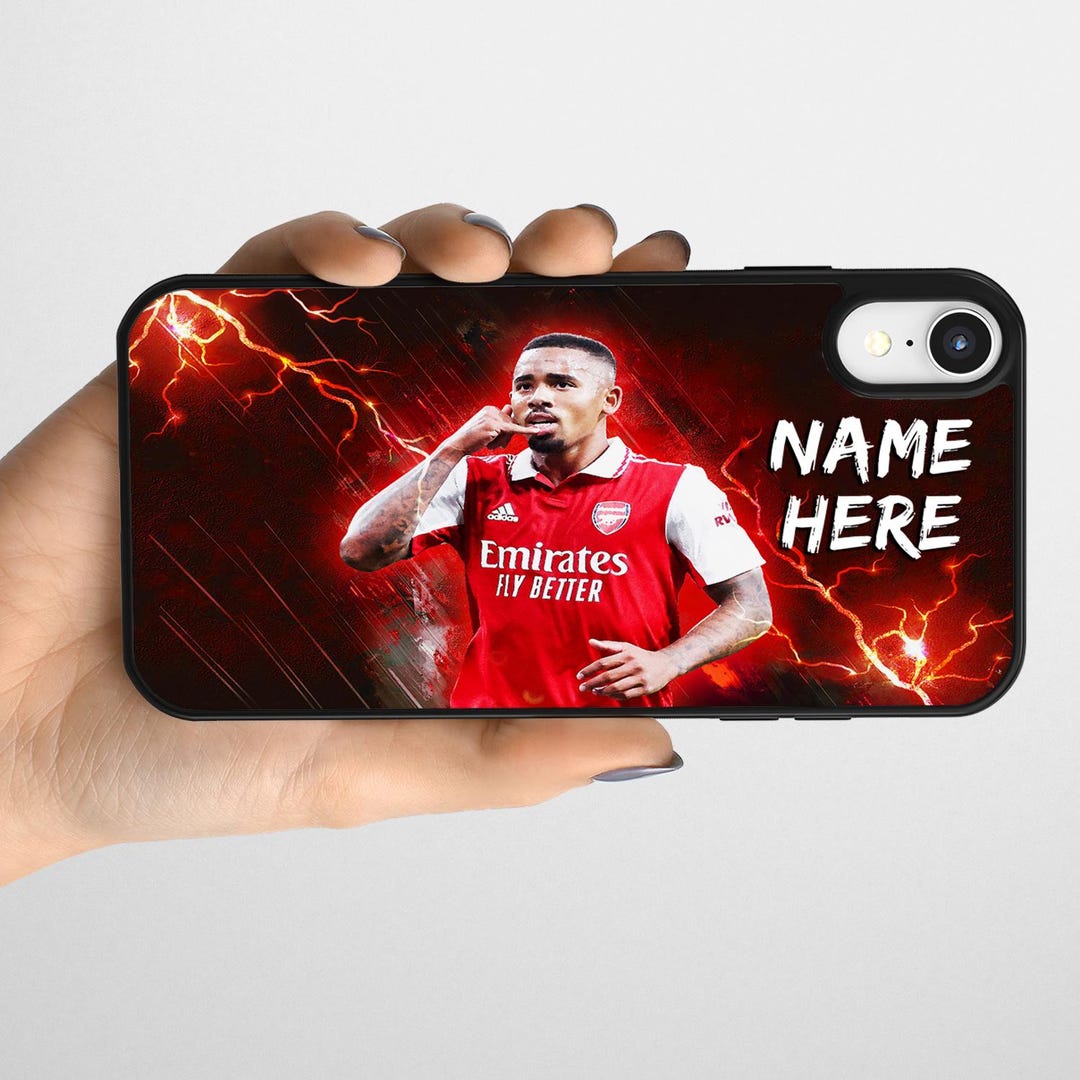 Personalised Jesus iPhone Case Football Arsenal Hard Gel Phone Cover