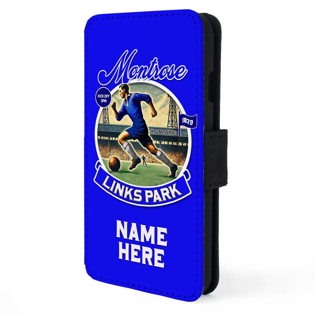 Personalised Montrose iPhone Case Football Nostalgia Flip Phone Cover