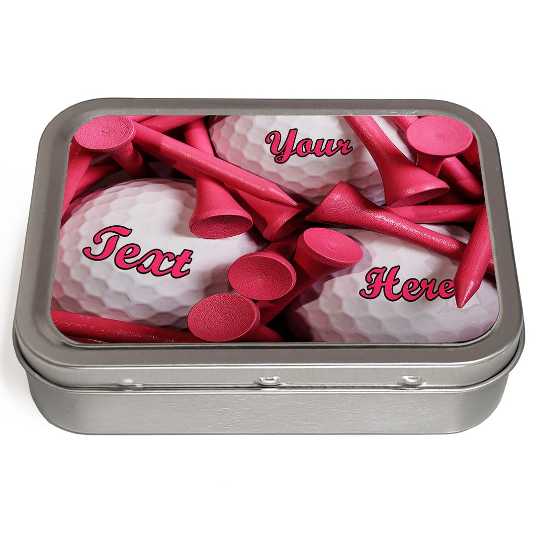 Personalised Ladies Golf Tee Tobacco Tin Womens 2oz Baccy Tin Cigarette