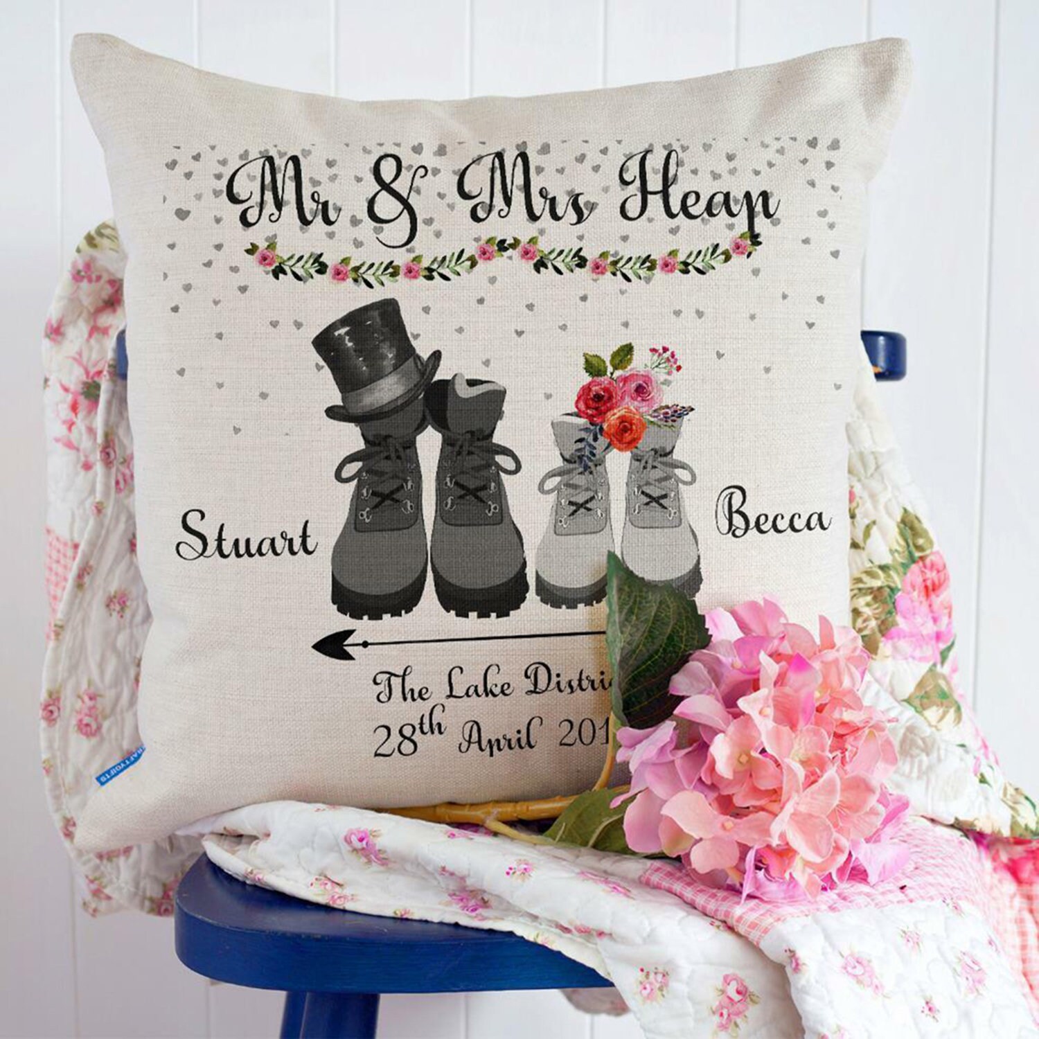 Mr and mrs cushion covers sales
