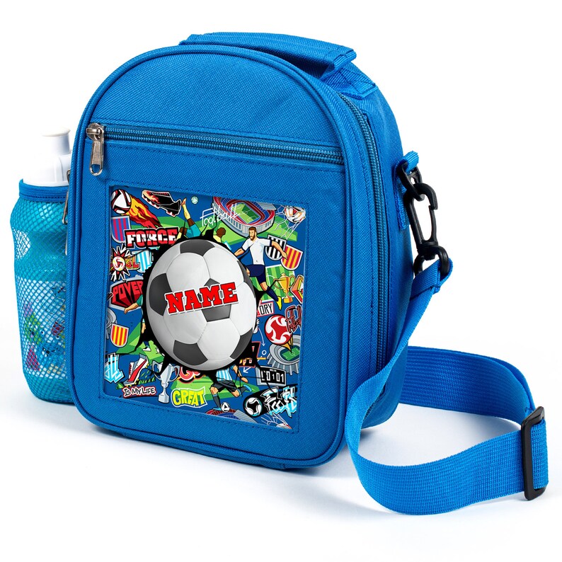 Personalised Football Lunch Bag Boys School Insulated Lunchbox Etsy UK